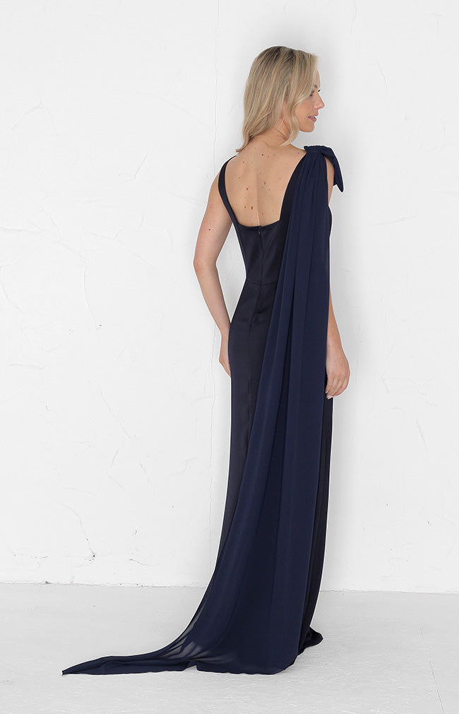 Detachable Chiffon Bow  - Midnight