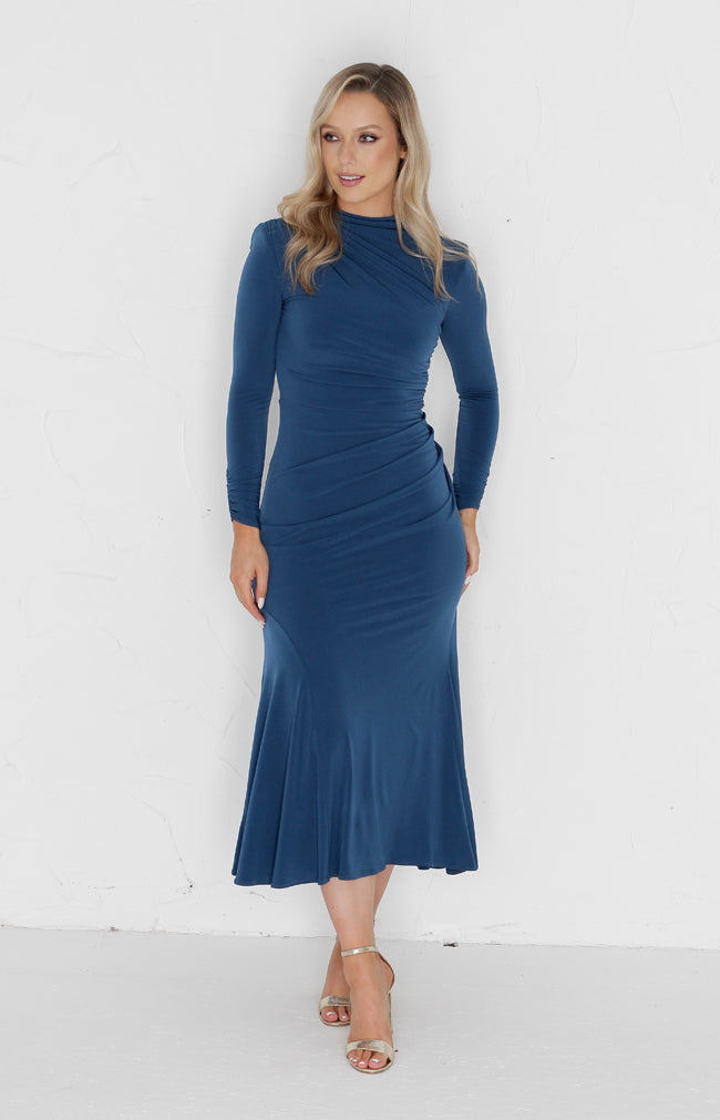 Lucia Midi Dress  - Teal