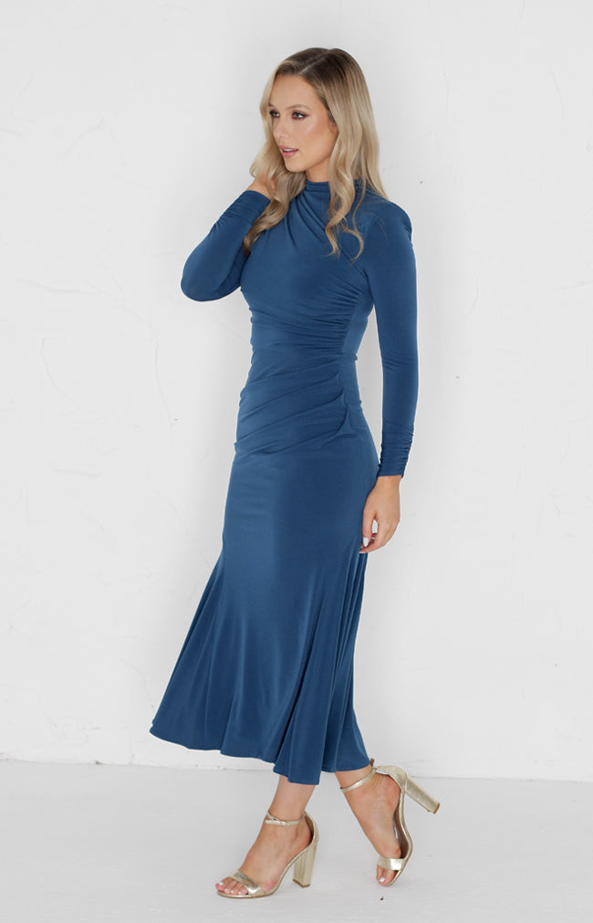 Lucia Midi Dress  - Teal