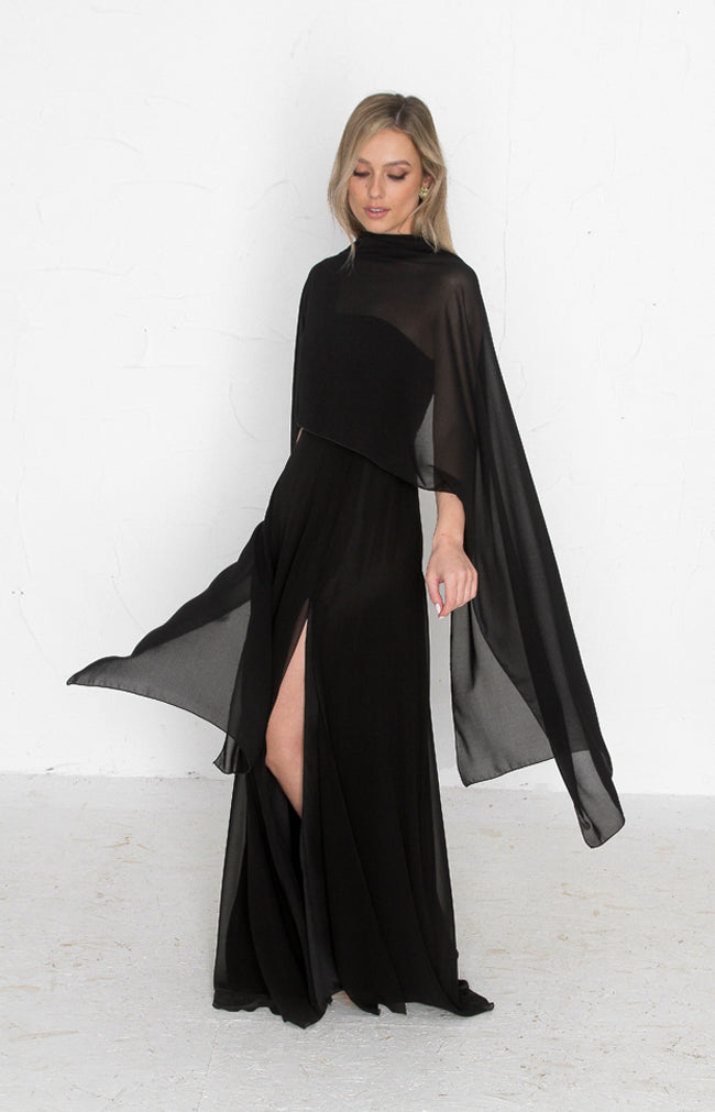 Chiffon Shawl - Black