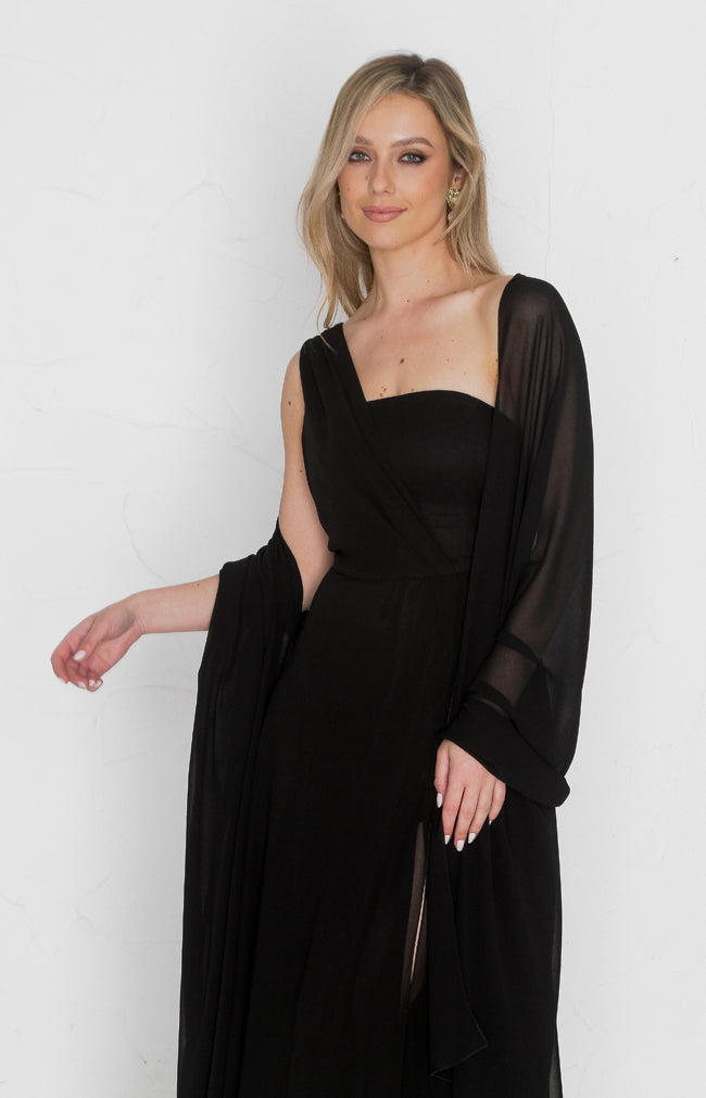 Chiffon Shawl - Black