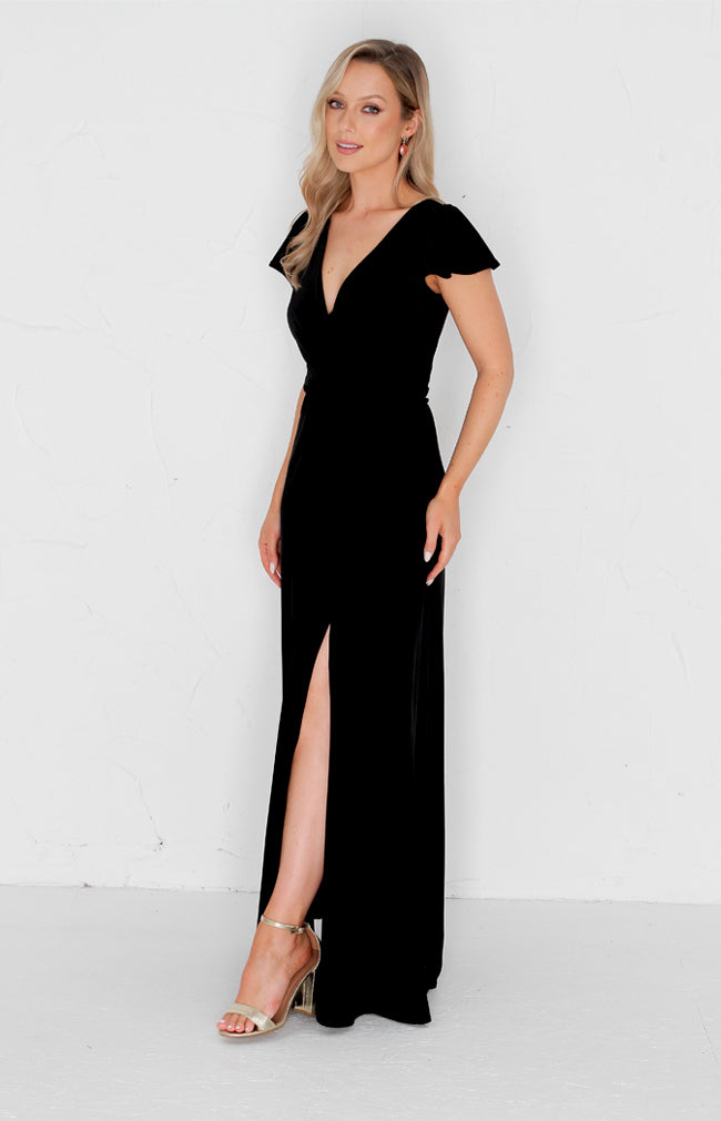 Tallie Velvet Gown - Black