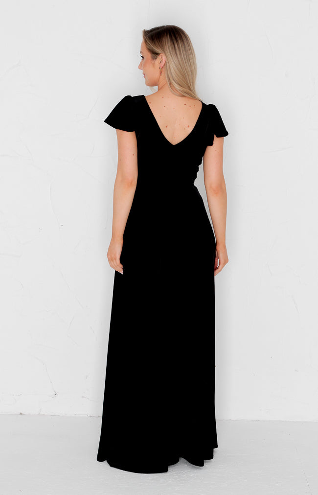Tallie Velvet Gown - Black