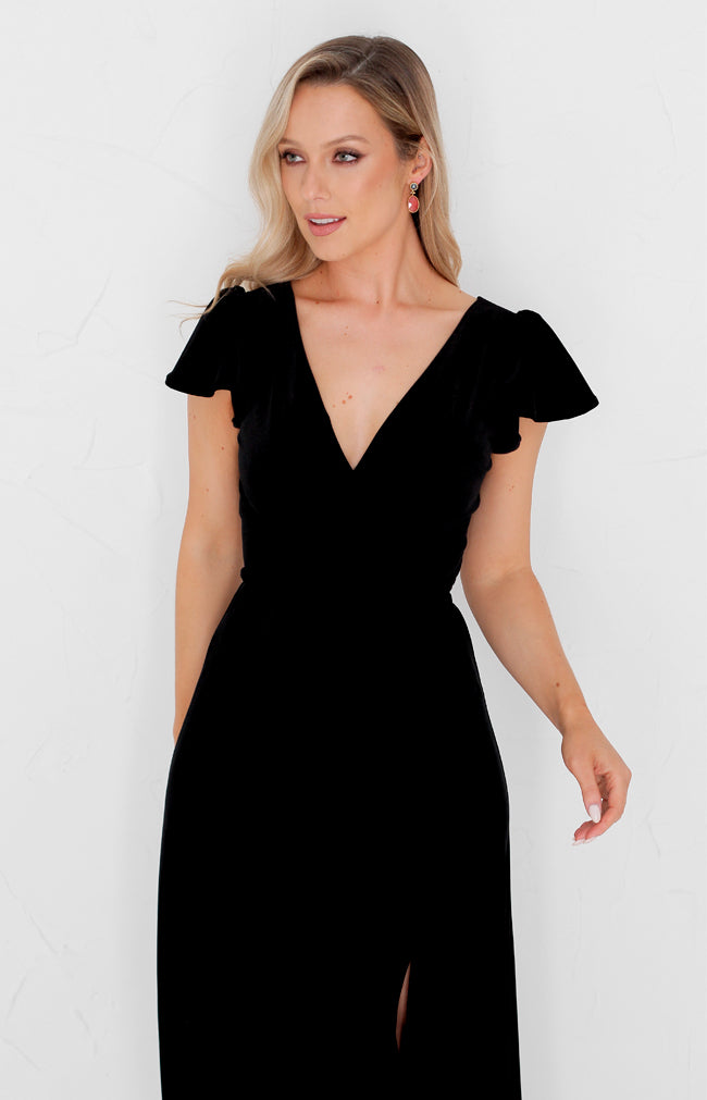 Tallie Velvet Gown - Black