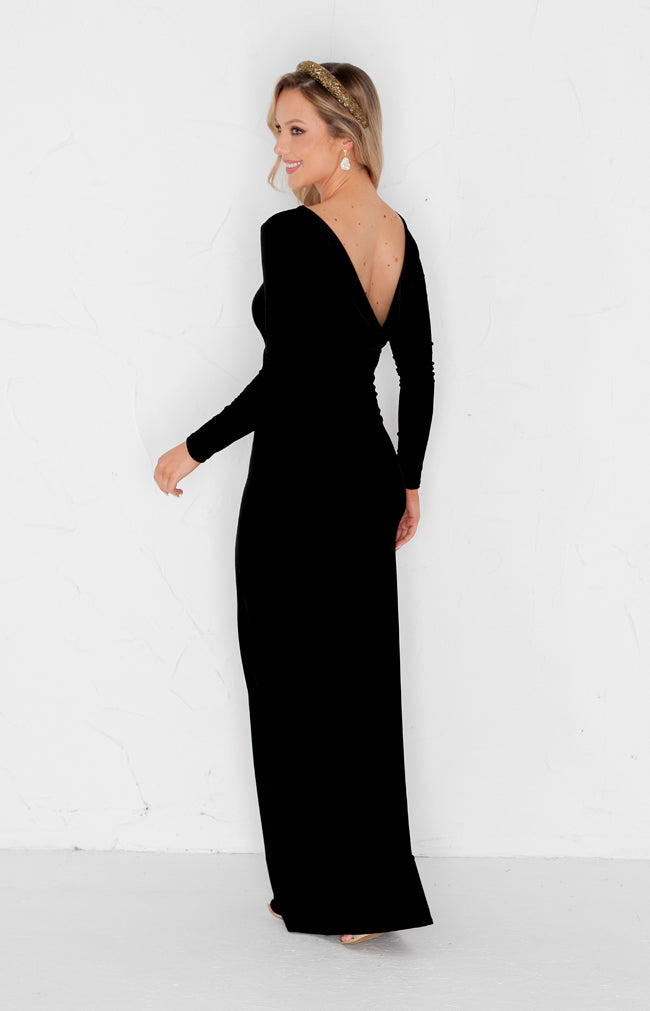 Harper Velvet Gown - Black