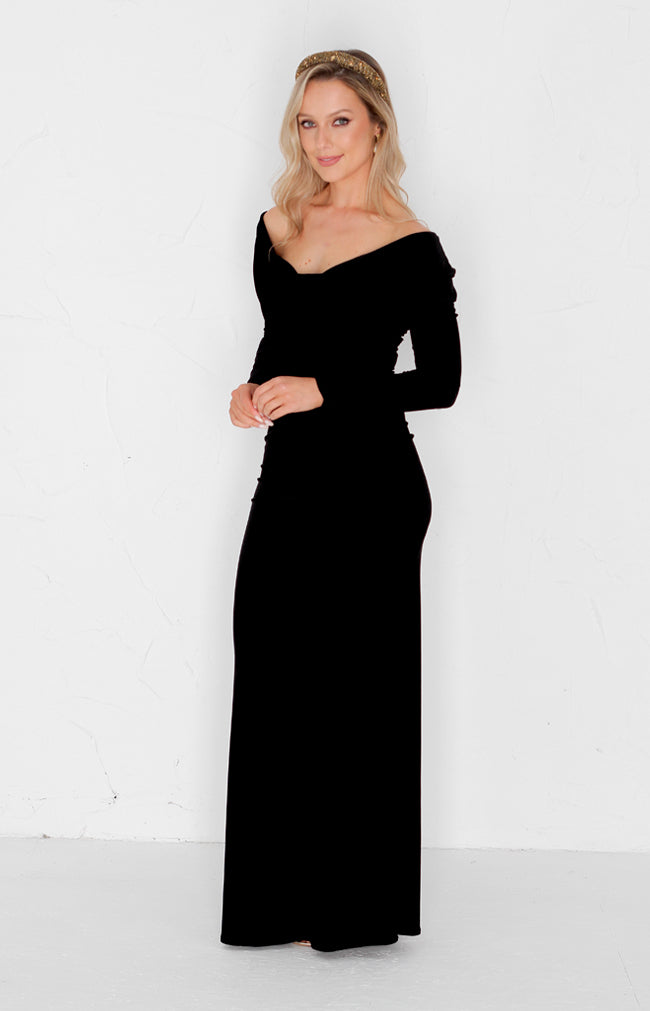 Harper Velvet Gown - Black