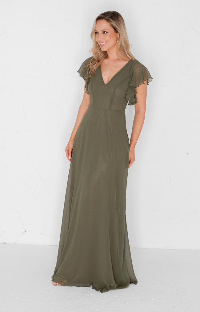 Maye Gown - Olive Green
