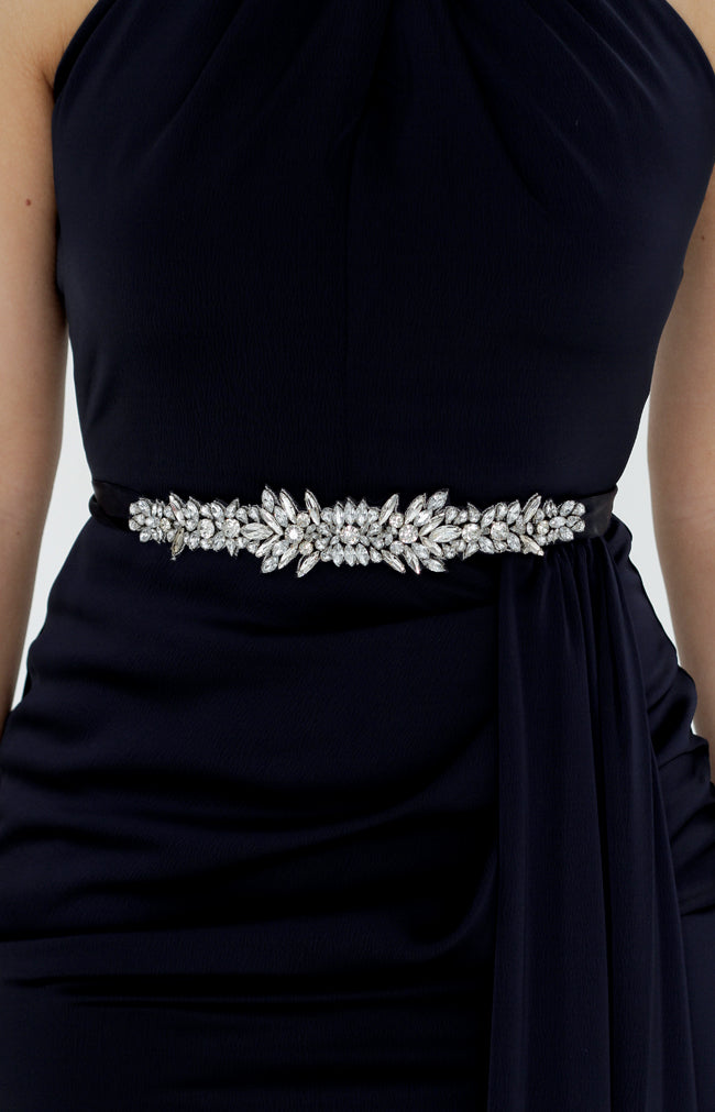 Caprice Satin Gown - Midnight