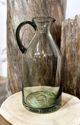 Green glass jug