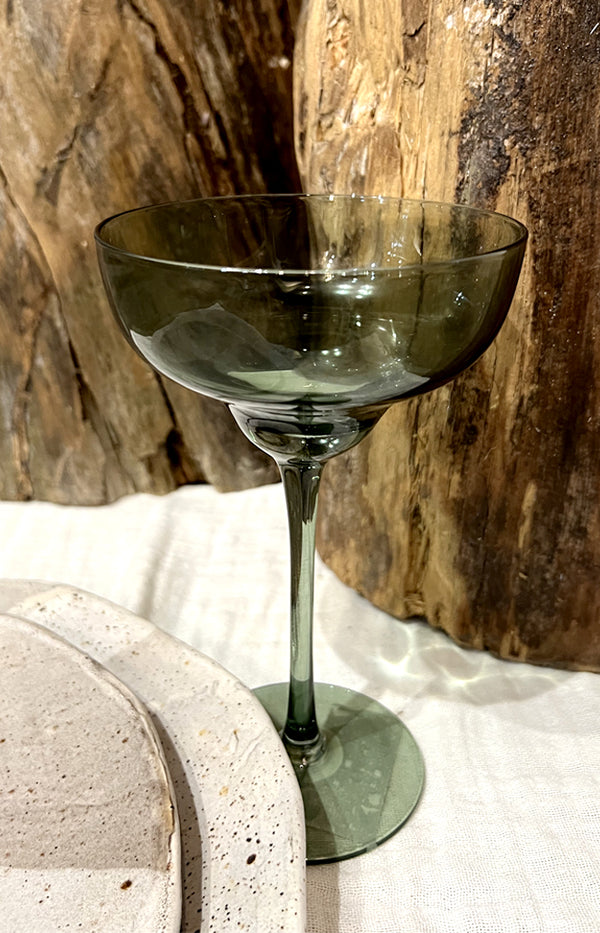 Green martini glass - Set of 4