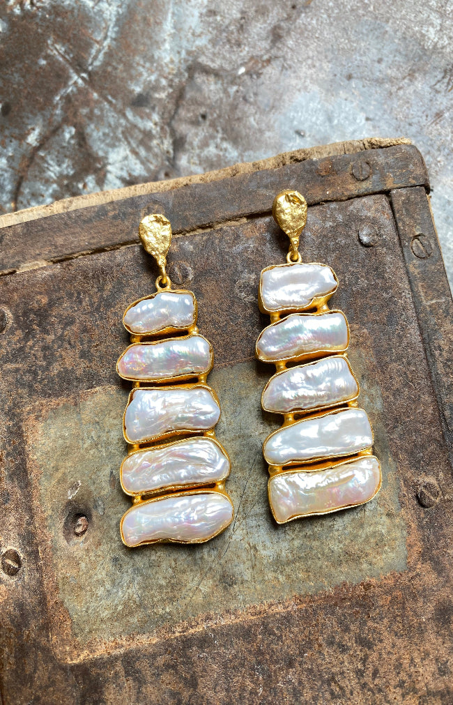 Catenary Pearl Earrings