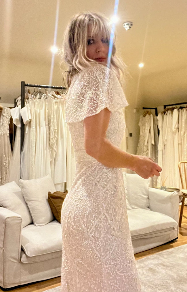 Verona Hand Beaded Dress - Ivory