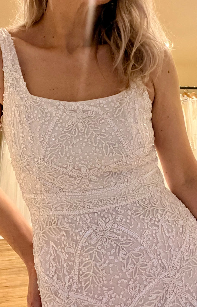 Verona Hand Beaded Dress - Ivory