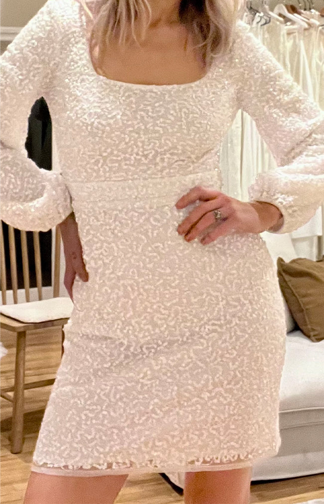 Astor Hand Beaded Dress - Ivory