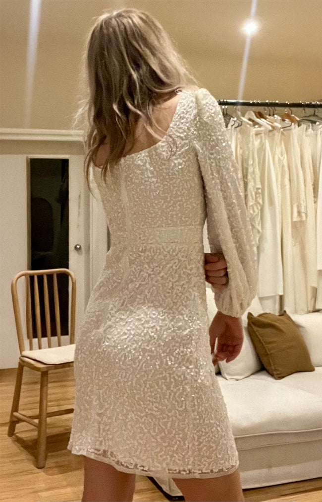 Astor Hand Beaded Dress - Ivory