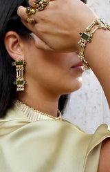 Yasmin Bracelet - Gold/Olive