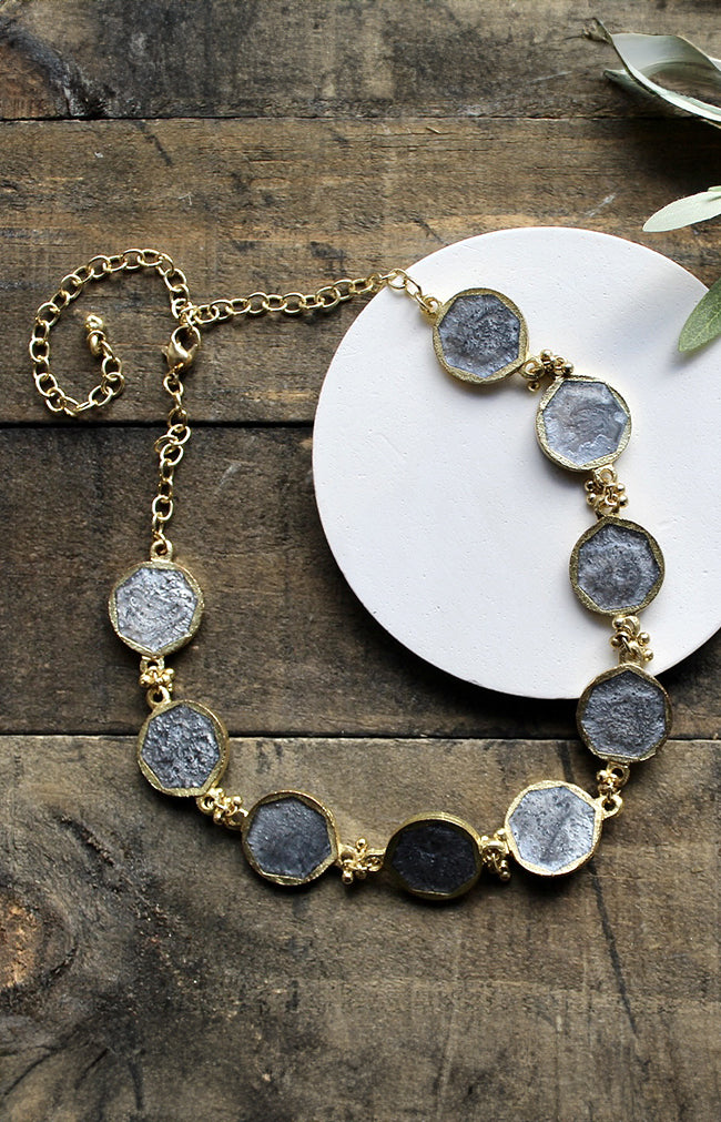 Indie Necklace - Gold/Silver Grey