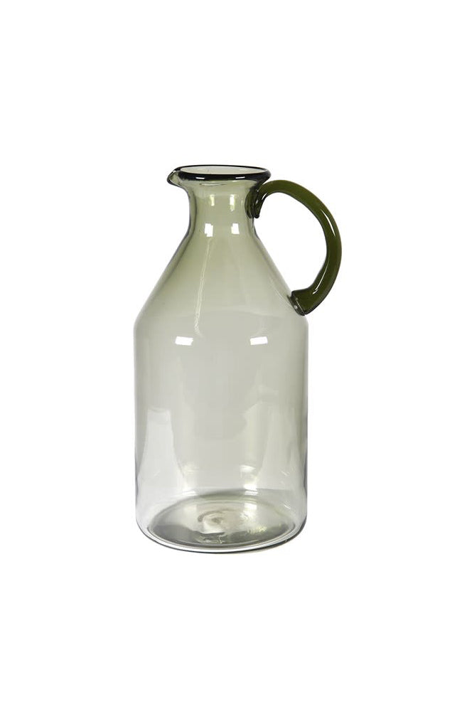 Green glass jug