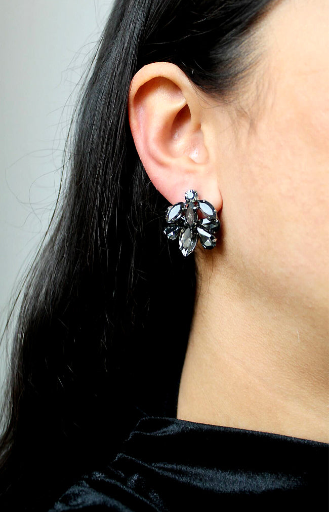 Orla Earrings - Smokey Pewter