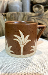 Brown palm mug