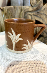 Brown palm mug