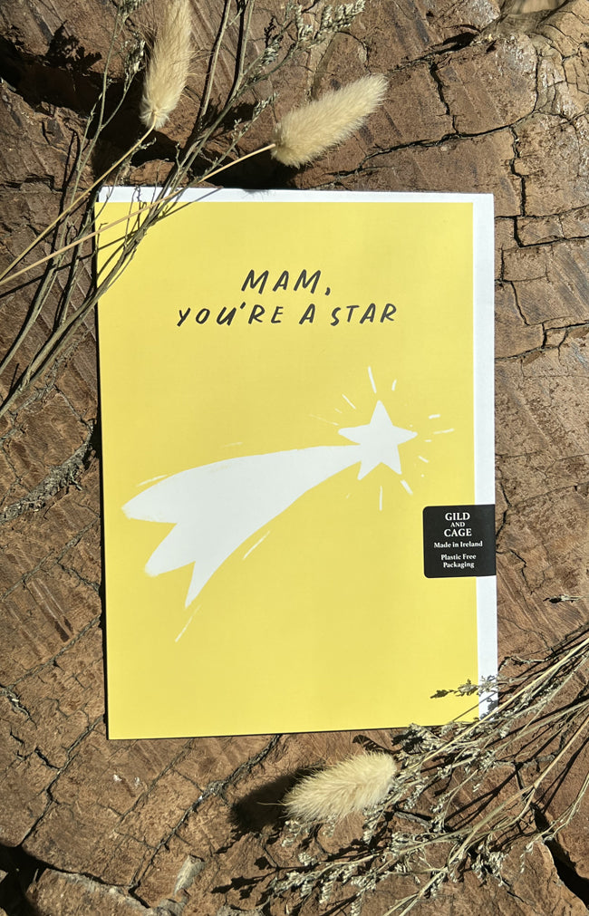 Mam, You're a star Greeting card