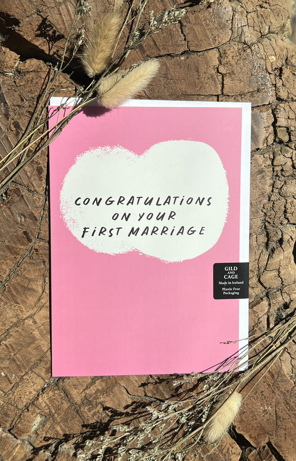 Congrats on you first marriage Greeting card