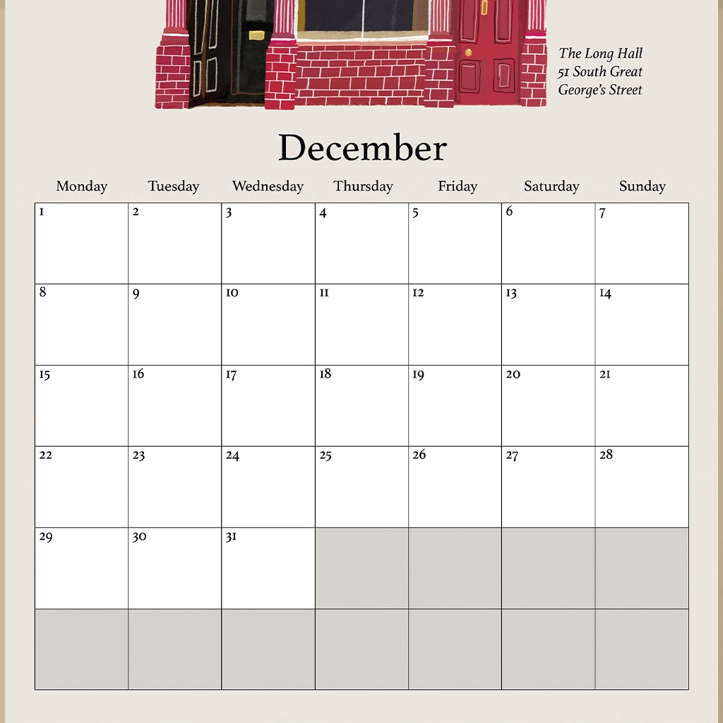 Pubs of Dublin 2025 Calendar
