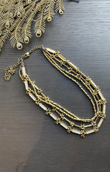Ren Necklace - Gold/Dirty White