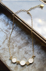 Savah Necklace - Gold/Dirty White