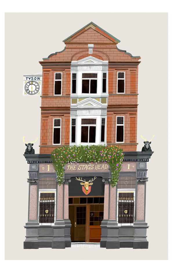 The Stag's Head Pub Art Print