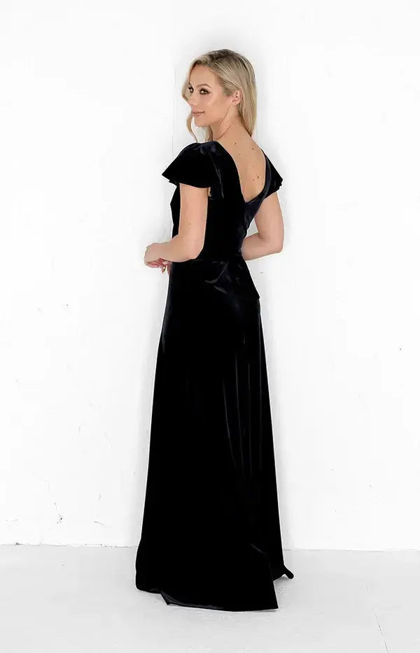 Tallie Velvet Gown - Black