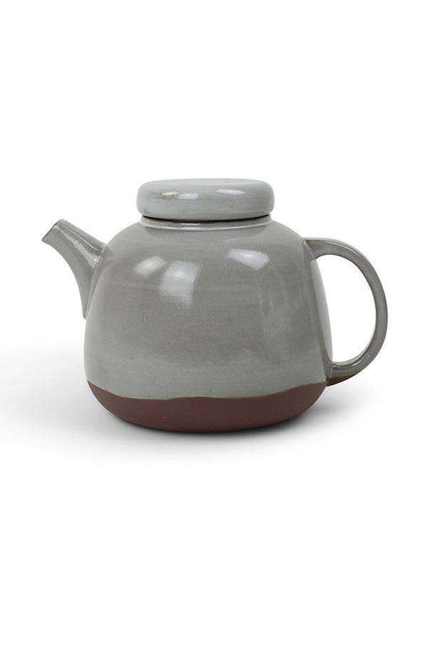 Teapot Burgundy clay with grey glaze