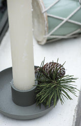 Dish candle holder dusty green