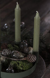 Advent candle holder dusty green