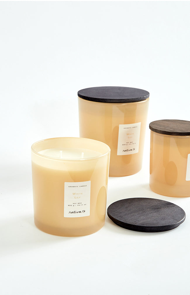 Basic Natural Candle - 400g - White Lily