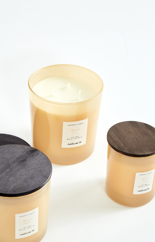 Basic Natural Candle - 400g - White Lily
