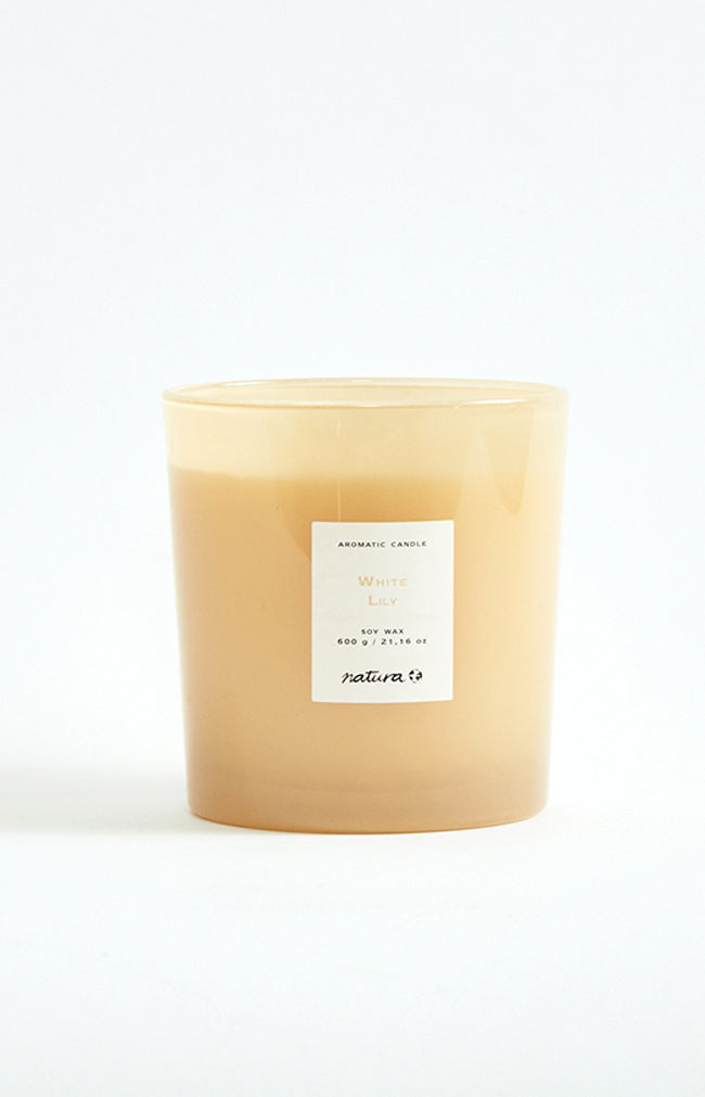 Basic Natural Candle - 400g - White Lily