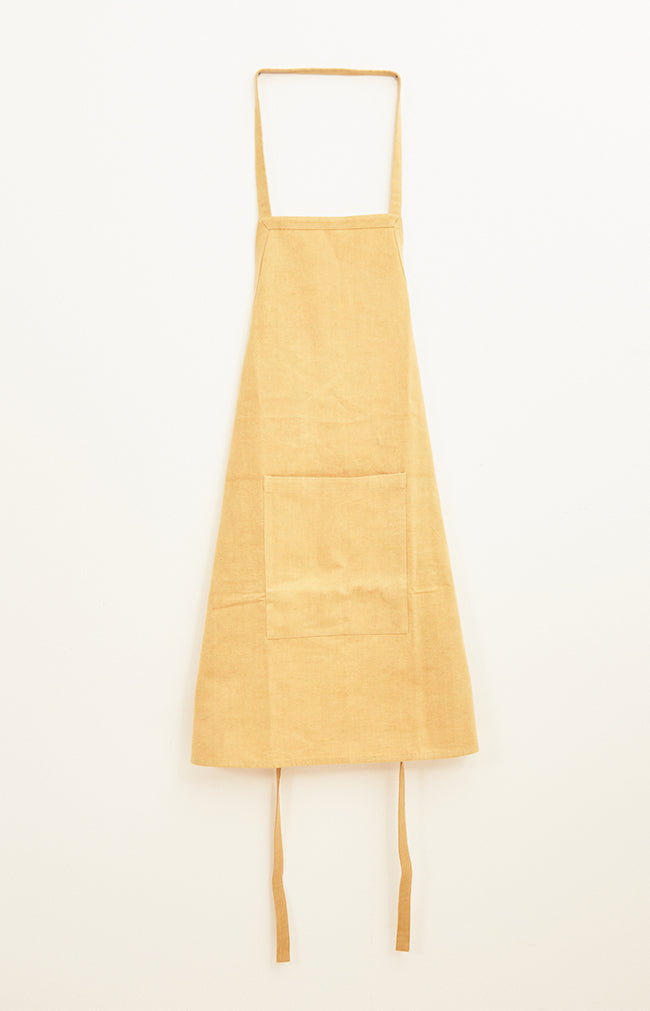 Smooth Cotton Apron - Mustard