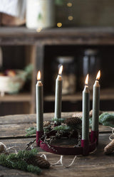Advent candle holder bordeaux