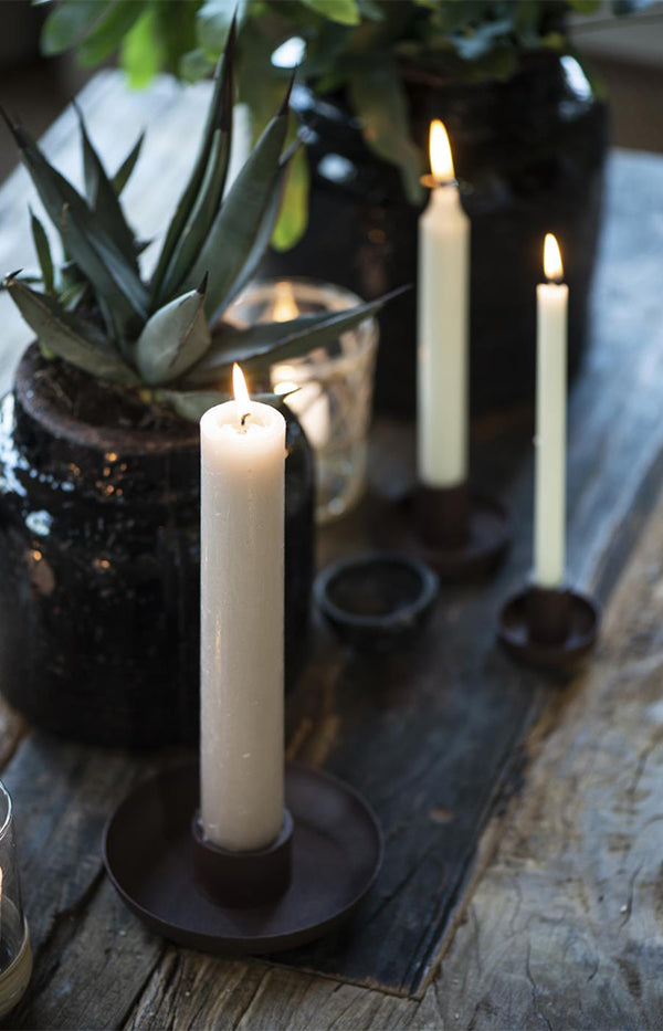 Dish candle holder bordeaux