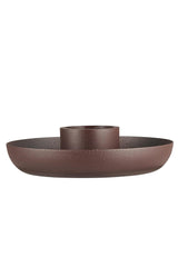 Dish candle holder bordeaux