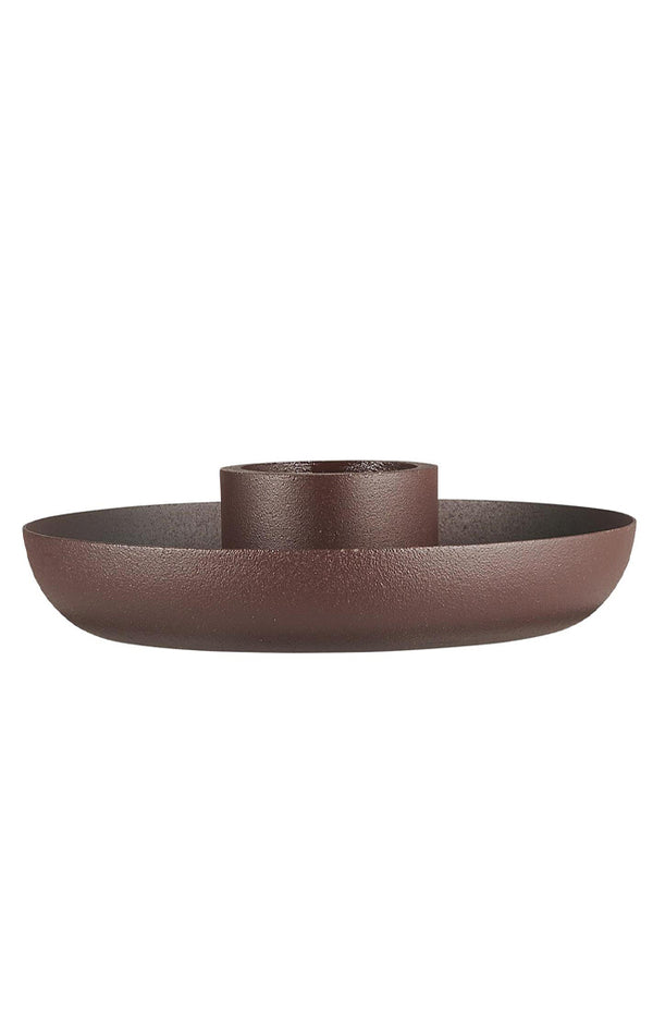Dish candle holder bordeaux