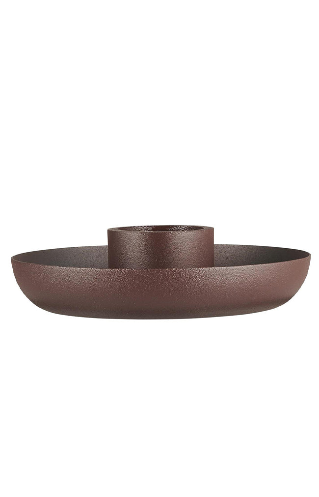 Dish candle holder bordeaux