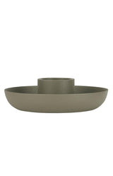 Dish candle holder dusty green