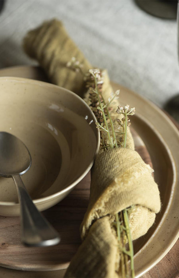Napkin - Double weave - Mustard