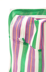Large Striped Bag- Purple