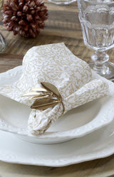 Napkin w/ Pattern - Linen