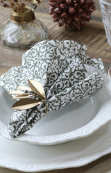 Napkin w/ Pattern - Olive