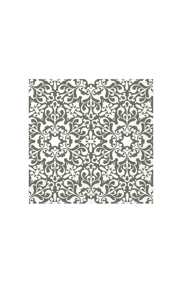 Napkin w/ Pattern - Olive